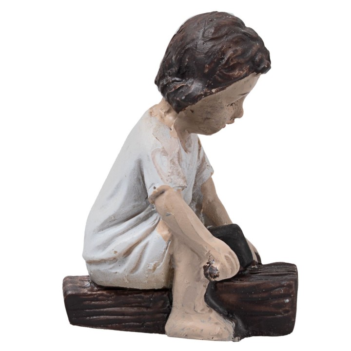 Sacra famiglia bottega da falegname 10 cm in resina
