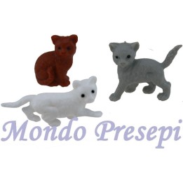 Set of 3 cat pvc 2.5 cm-3