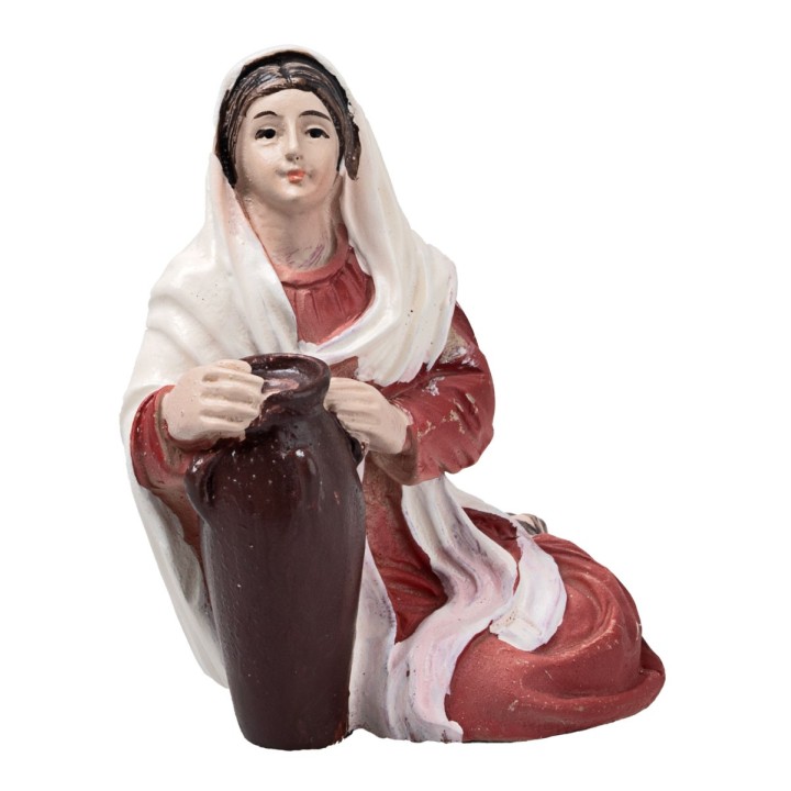 Jesús y la Samaritana en el pozo serie 10 cm en resina
