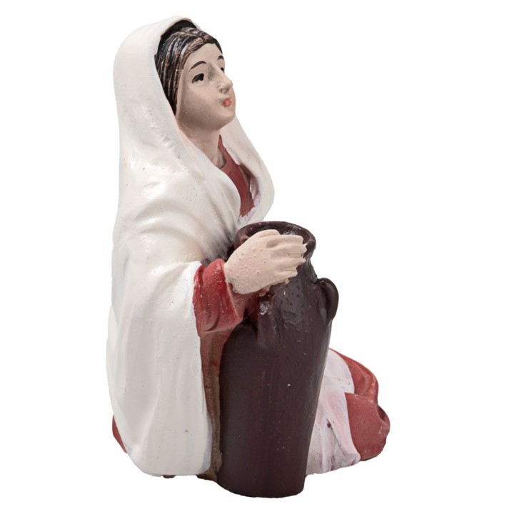 Jesús y la Samaritana en el pozo serie 10 cm en resina