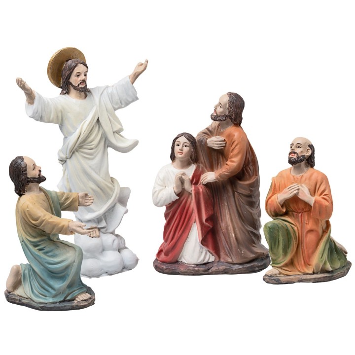 Resurrezione di Gesù presepe 10 cm in resina statuine pasquali