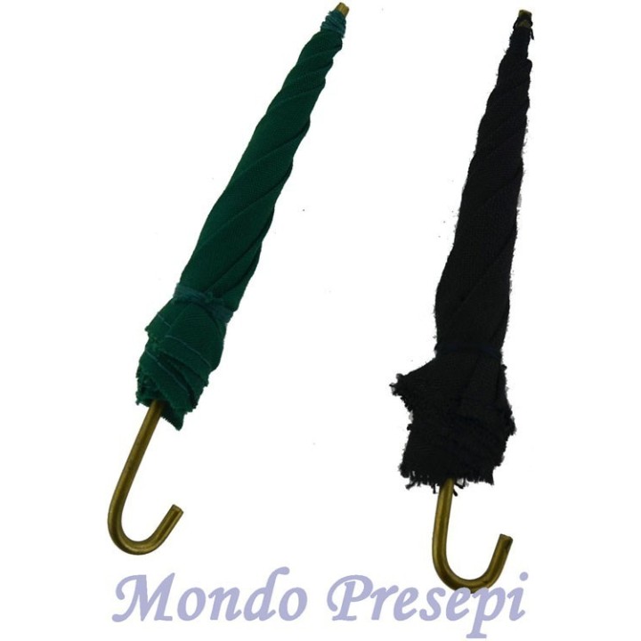 Set 2 ombrelli verde e nero