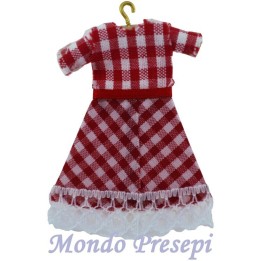 Appendiabito con vestito a quadri