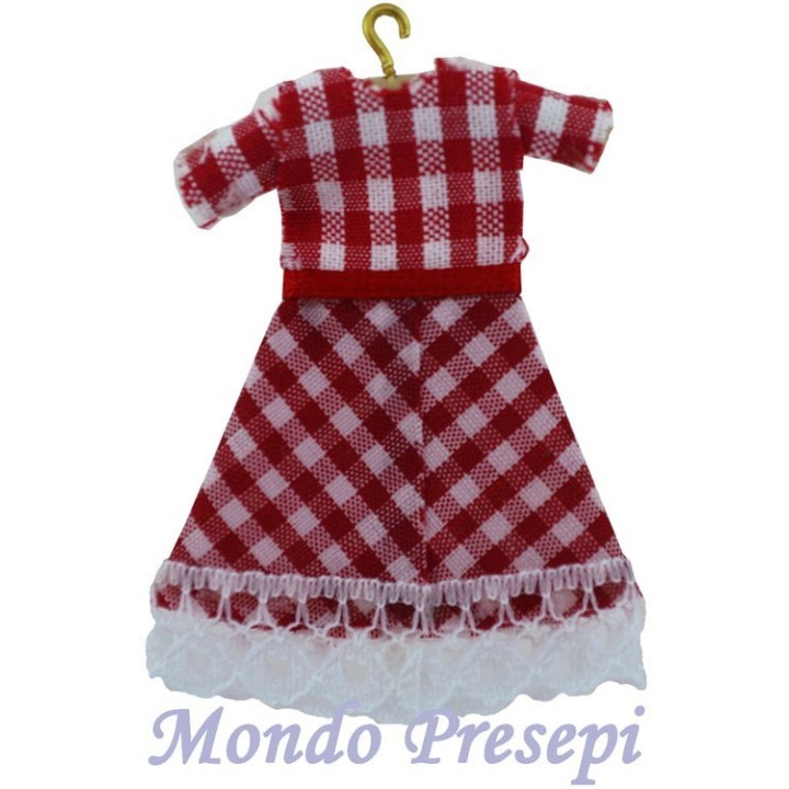 Appendiabito con vestito a quadri