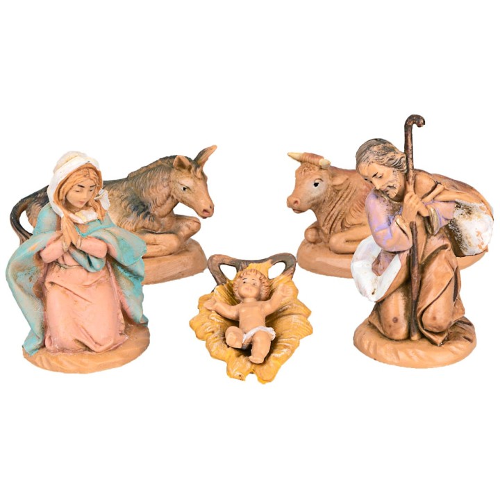 Nativity 5 subjects 6.5 cm Fontanini