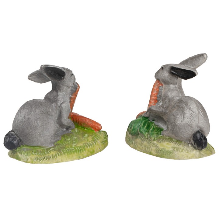 Set of 2 rabbits for 10 cm statues