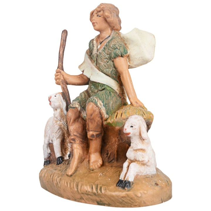 Shepherdess with sheep 9.5 cm Fontanini