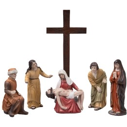 Deposition of Jesus 10 cm in resin Easter statues