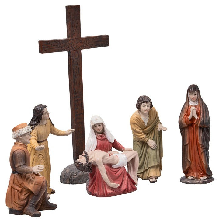 Deposición de Jesús 10 cm en estatuas de resina pascuales