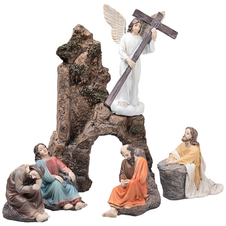 Prayer in the Garden of Gethsemane 10 cm in resin Easter statues