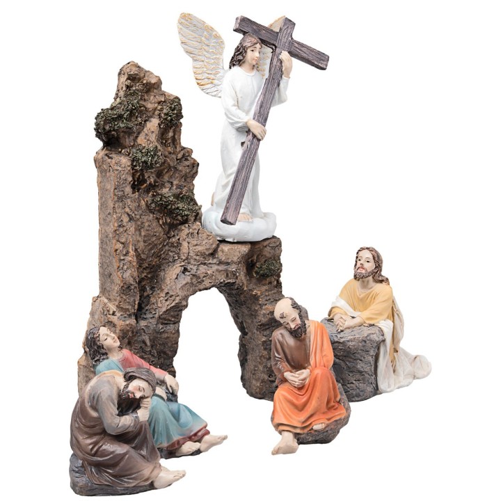 Prayer in the Garden of Gethsemane 10 cm in resin Easter statues