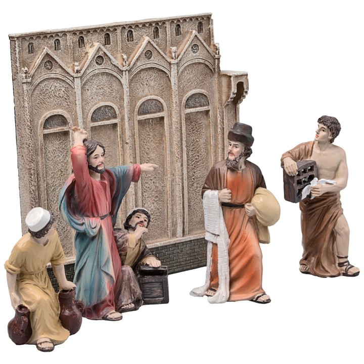 Expulsion of the Merchants from the Temple 10 cm in resin