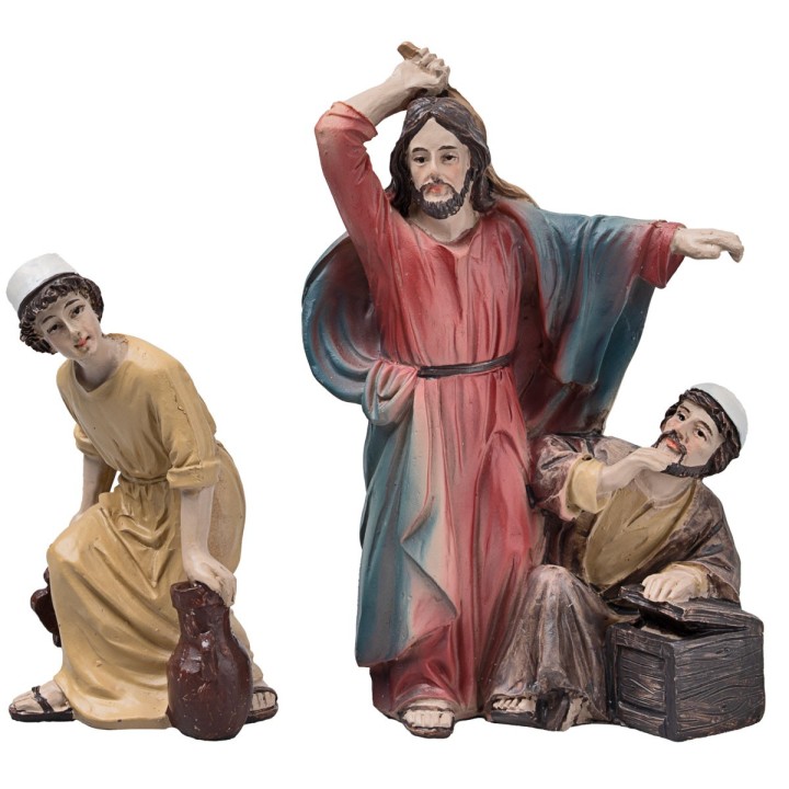 Expulsion of the Merchants from the Temple 10 cm in resin