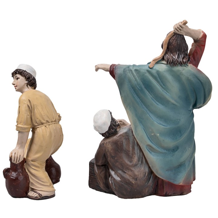 Cacciata dei mercanti dal tempio 10 cm in resina statue pasquali