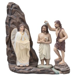 Bautismo de Jesús 10 cm en resina figuras pascuales