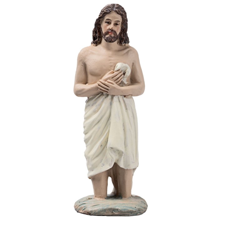 Battesimo di Gesù 10 cm in resina statue pasquali