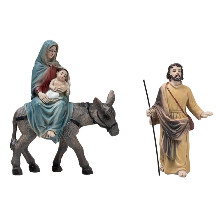 Flight into Egypt 10 cm in resin Easter figurines