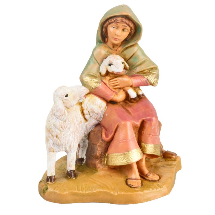 Pastorella seduta serie 9,5 cm Fontanini