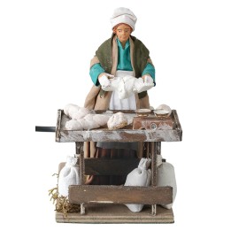 Donna che impasta serie 15 cm in movimento