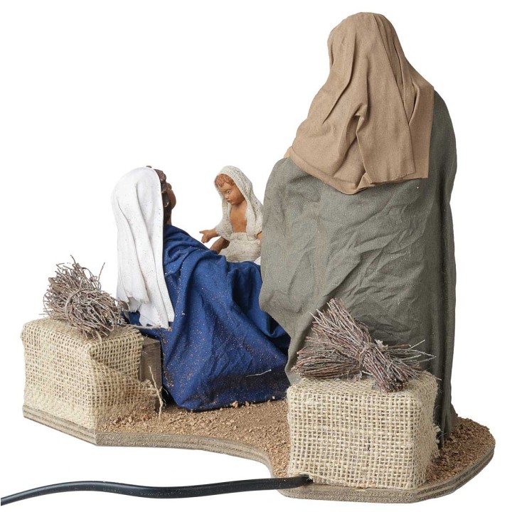 Natività con bimbo in braccio 24 cm in movimento