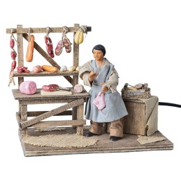 Salumiere con banchetto salumi 12 cm in movimento