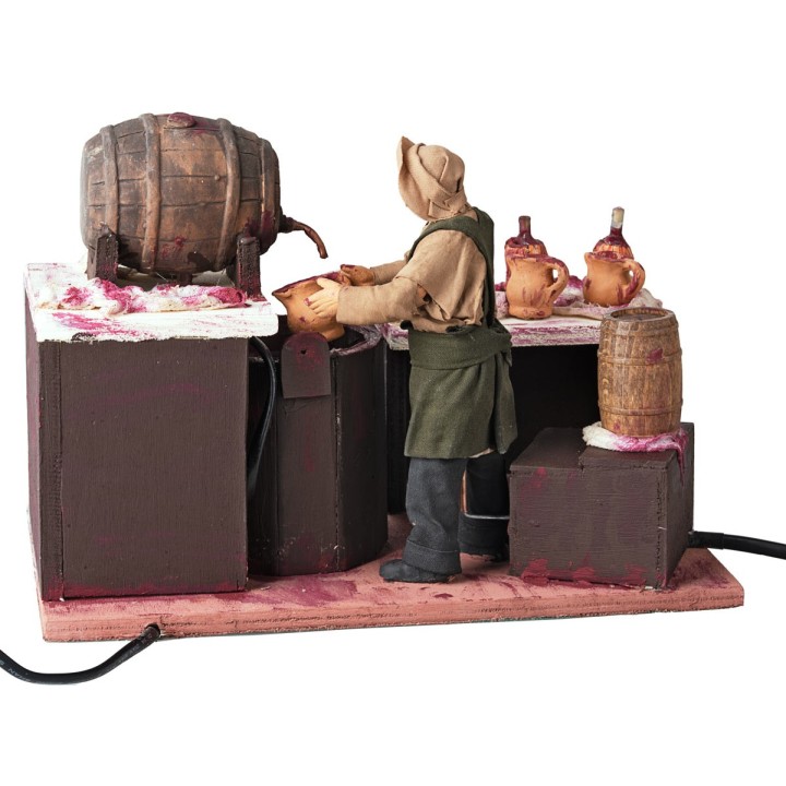 Vendedor de vino 14 cm en movimiento