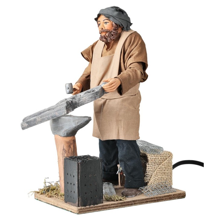 Blacksmith with fire effect 24 cm in motion