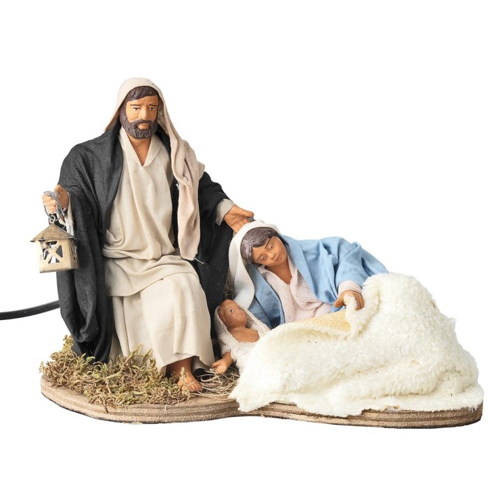 Natività sdraiata cm 14 in movimento