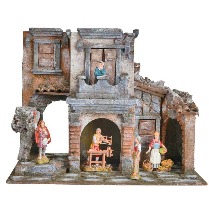Classic Neapolitan village cm 40x24x30 h
