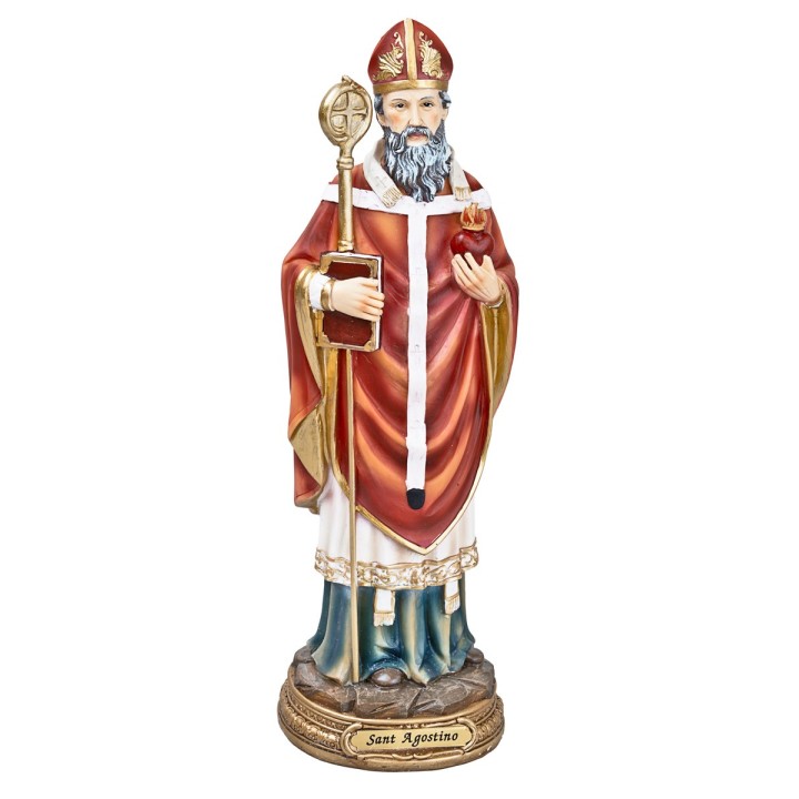 Saint Augustine 30 cm in resin
