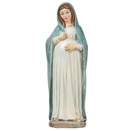 Madonna incinta con veste chiara 11 cm in resina