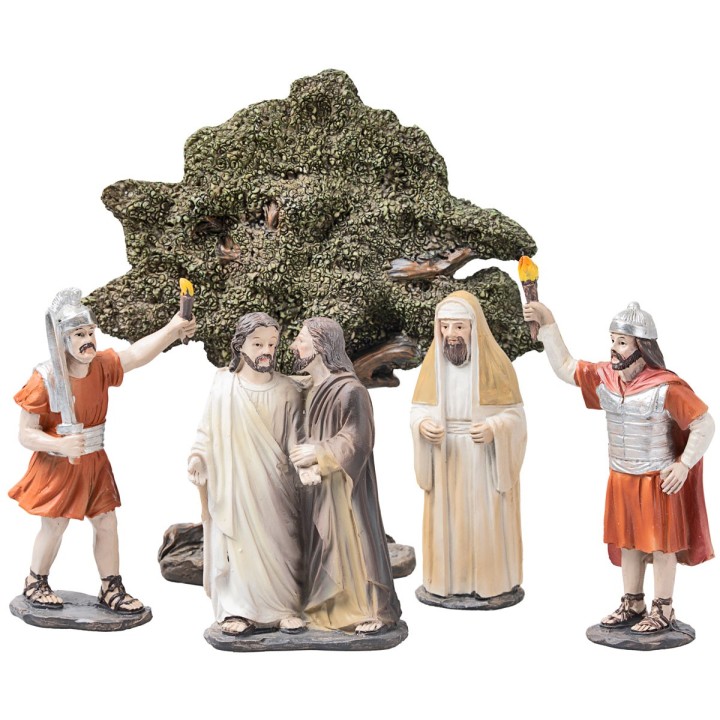 Kiss of Judas 10 cm in resin Easter statues