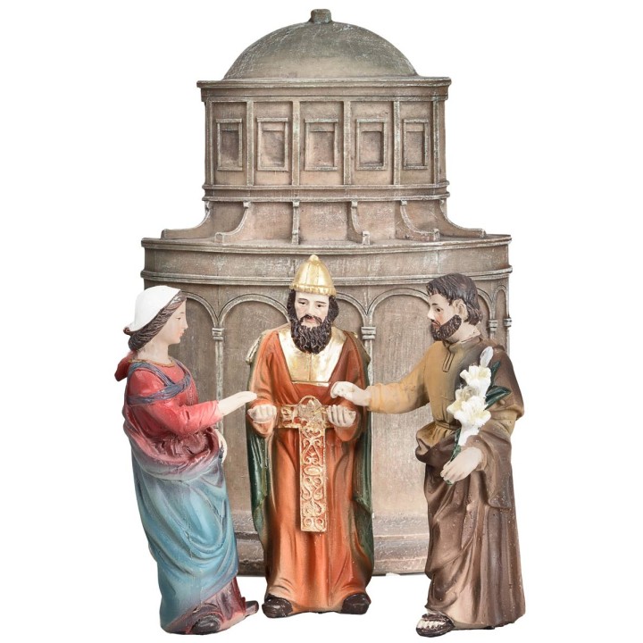 Marriage of Mary and Joseph 10 cm in resin Easter statues