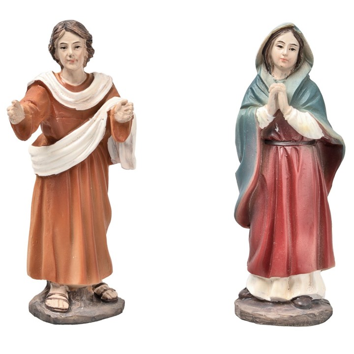 Crucifixión de Jesús 10 cm en resina estatuas pascuales