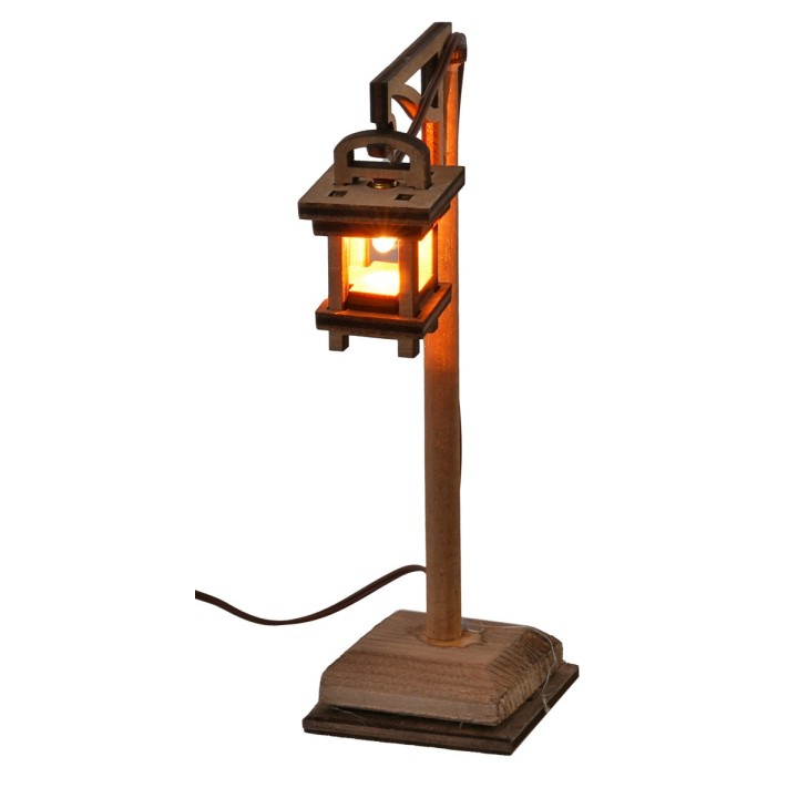 Lampione da terra in legno 16.5 cm da 3,5V