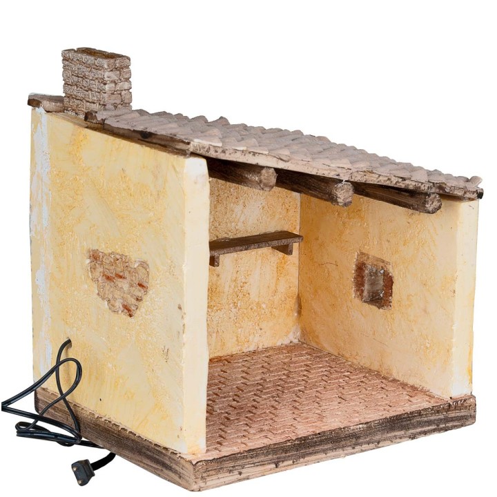 Bottega del fabbro con brace funzionante cm 22x18x24 h