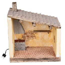 Bottega del fabbro con brace funzionante cm 22x18x24 h