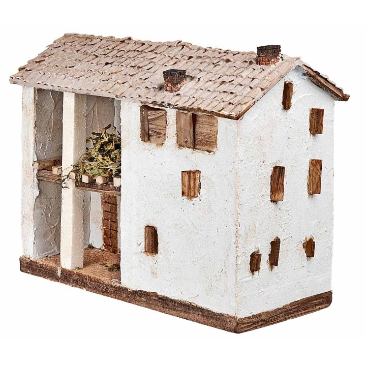 Farmhouse with barn cm 35x15x27.5 h