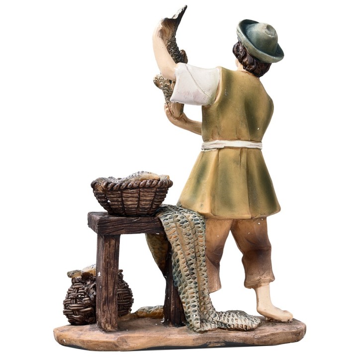 Fish seller in resin 11 cm