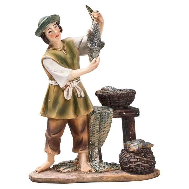 Fish seller in resin 11 cm