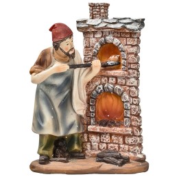 Baker in resin with wood-fired oven 10 cm series