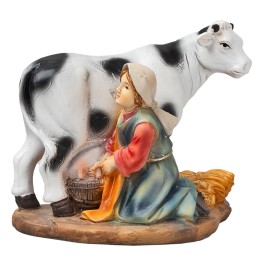 Woman milking cow series 10 cm