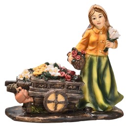 Flower seller in resin 10 cm
