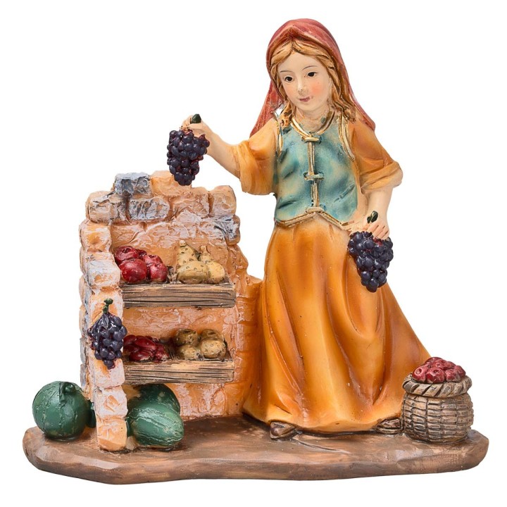 Fruit seller in resin 10 cm