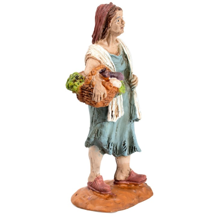 Mujer árabe con cesta de frutas serie Oliver 9 cm