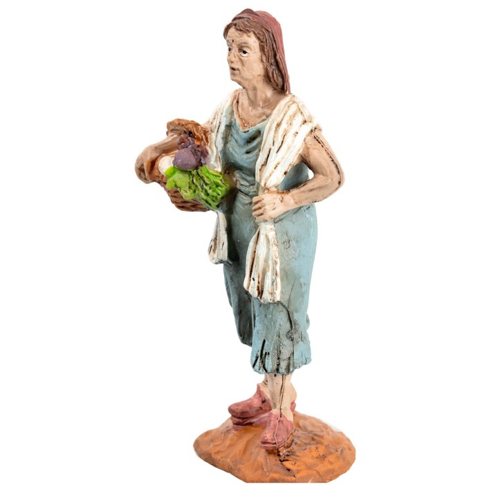 Mujer árabe con cesta de frutas serie Oliver 9 cm