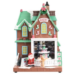 Pasticceria natalizia con luci e suoni cm 18x15x26 h