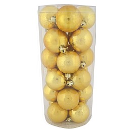 Set 24 palline oro ø 6 cm per albero di Natale