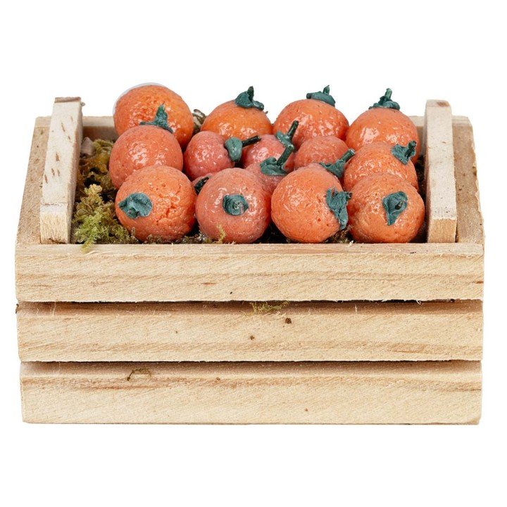 Caja de madera con naranjas cm 5x4x3 h