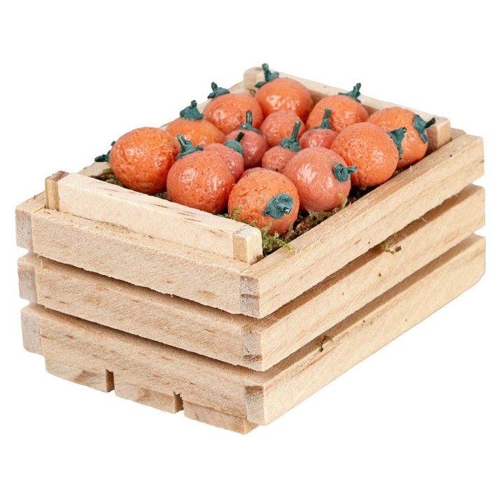 Caja de madera con naranjas cm 5x4x3 h
